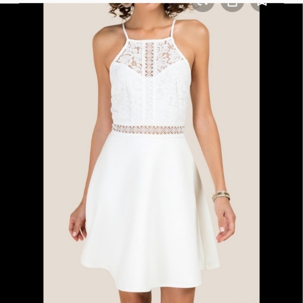 Franceca's Ivory Strappy Dress size M
